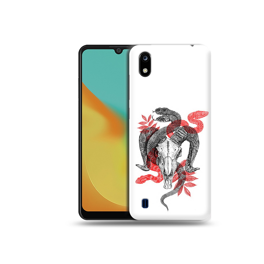 Чехол MyPads Tocco для ZTE Blade A7 змея в черепе рисунок (PT136477.473.365)