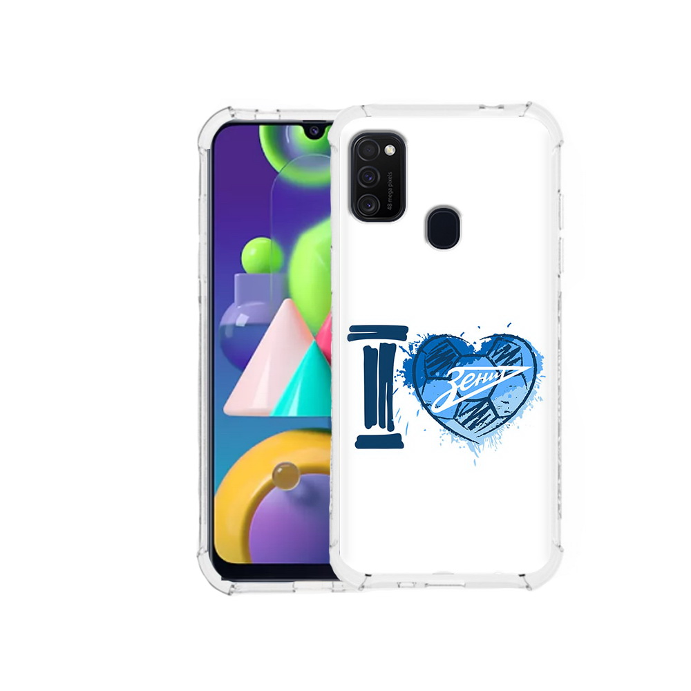 

Чехол MyPads Tocco для Samsung Galaxy M21 ФК я люблю зенит (PT147110.591.186), Прозрачный, Tocco