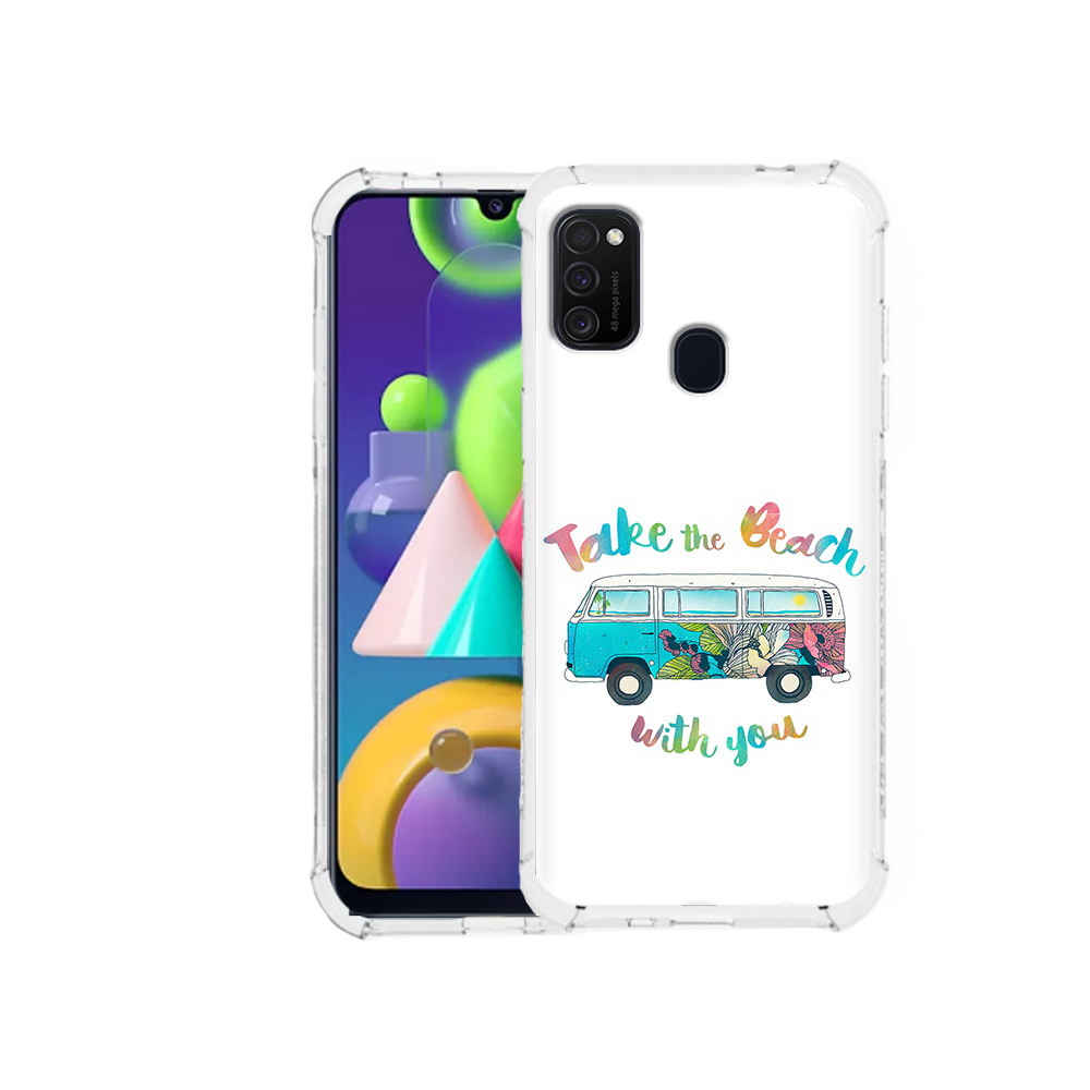 

Чехол MyPads Tocco для Samsung Galaxy M21 Хиппи автобус (PT147110.591.190), Прозрачный, Tocco