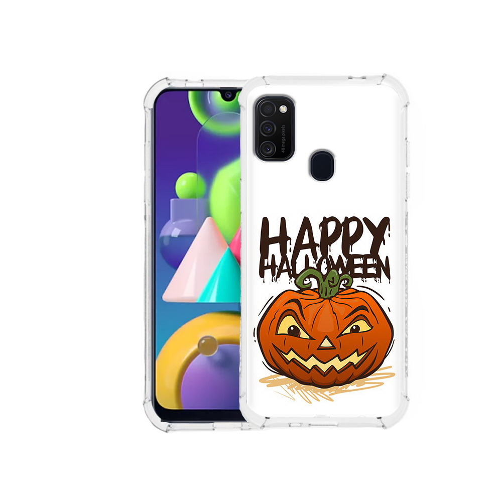 

Чехол MyPads Tocco для Samsung Galaxy M21 Хэллоуин счастливый (PT147110.591.195), Прозрачный, Tocco