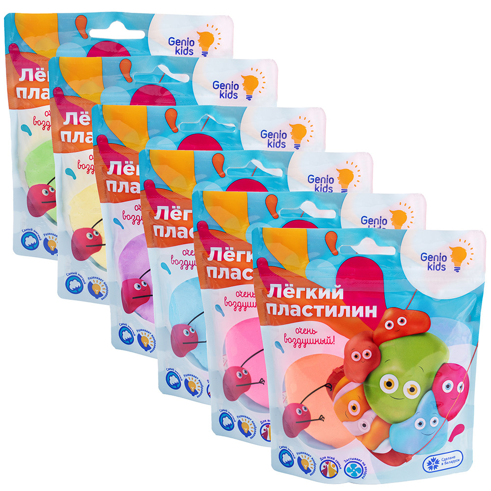 

Пластилин Genio Kids легкий 50 г, Ассортимент