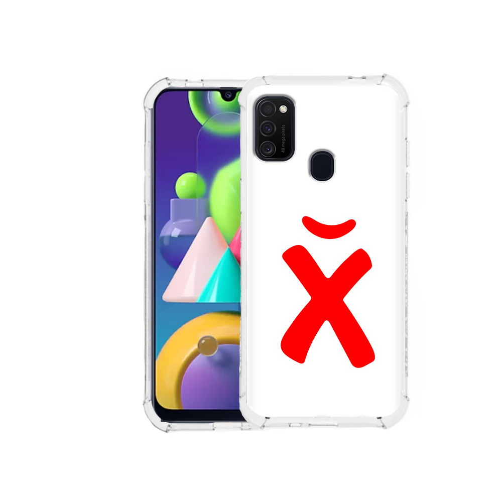 

Чехол MyPads Tocco для Samsung Galaxy M21 абстракция буква х (PT147110.591.209), Прозрачный, Tocco