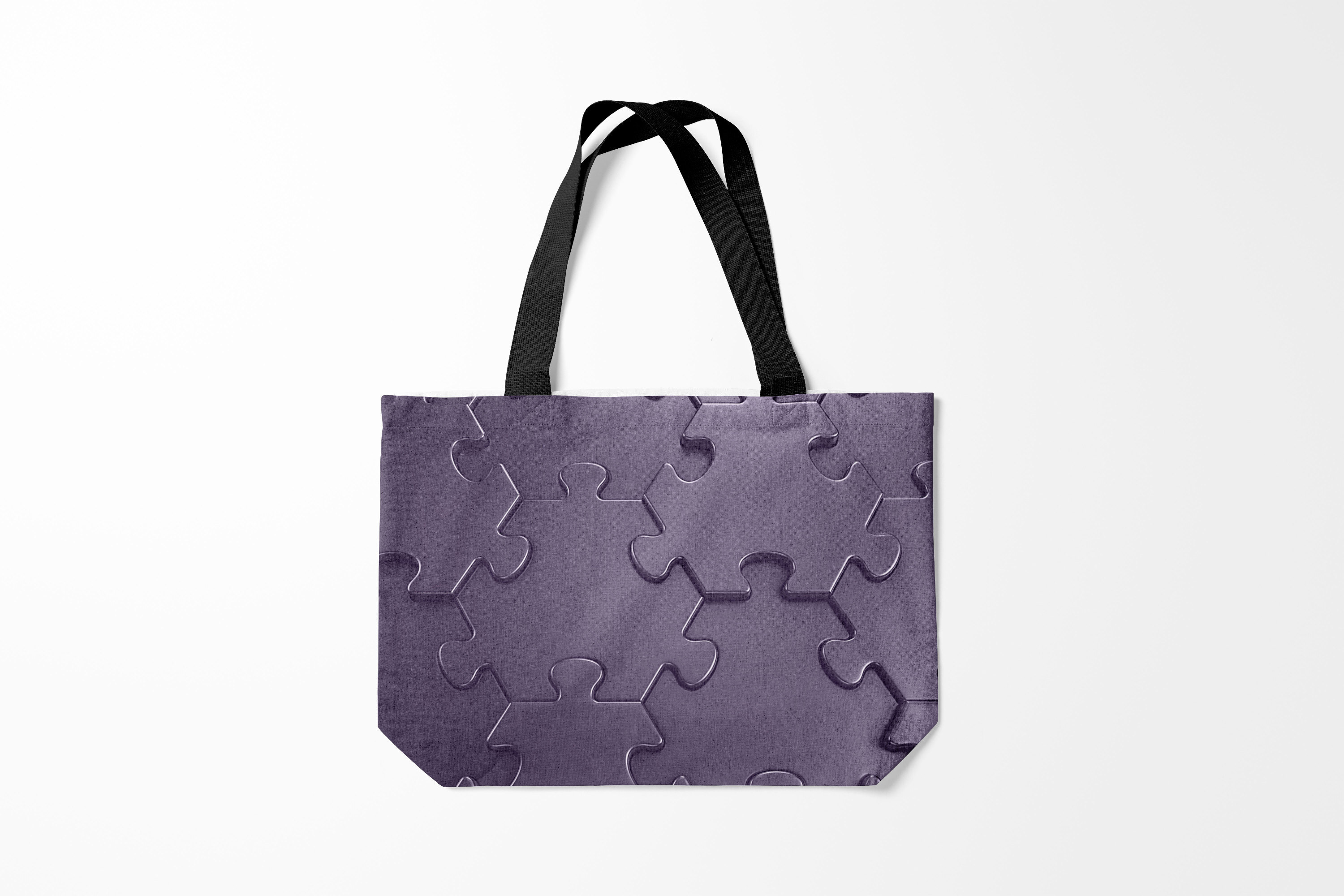 

Сумка шoппер унисекс Burnettie Puzzles, серый, Puzzles