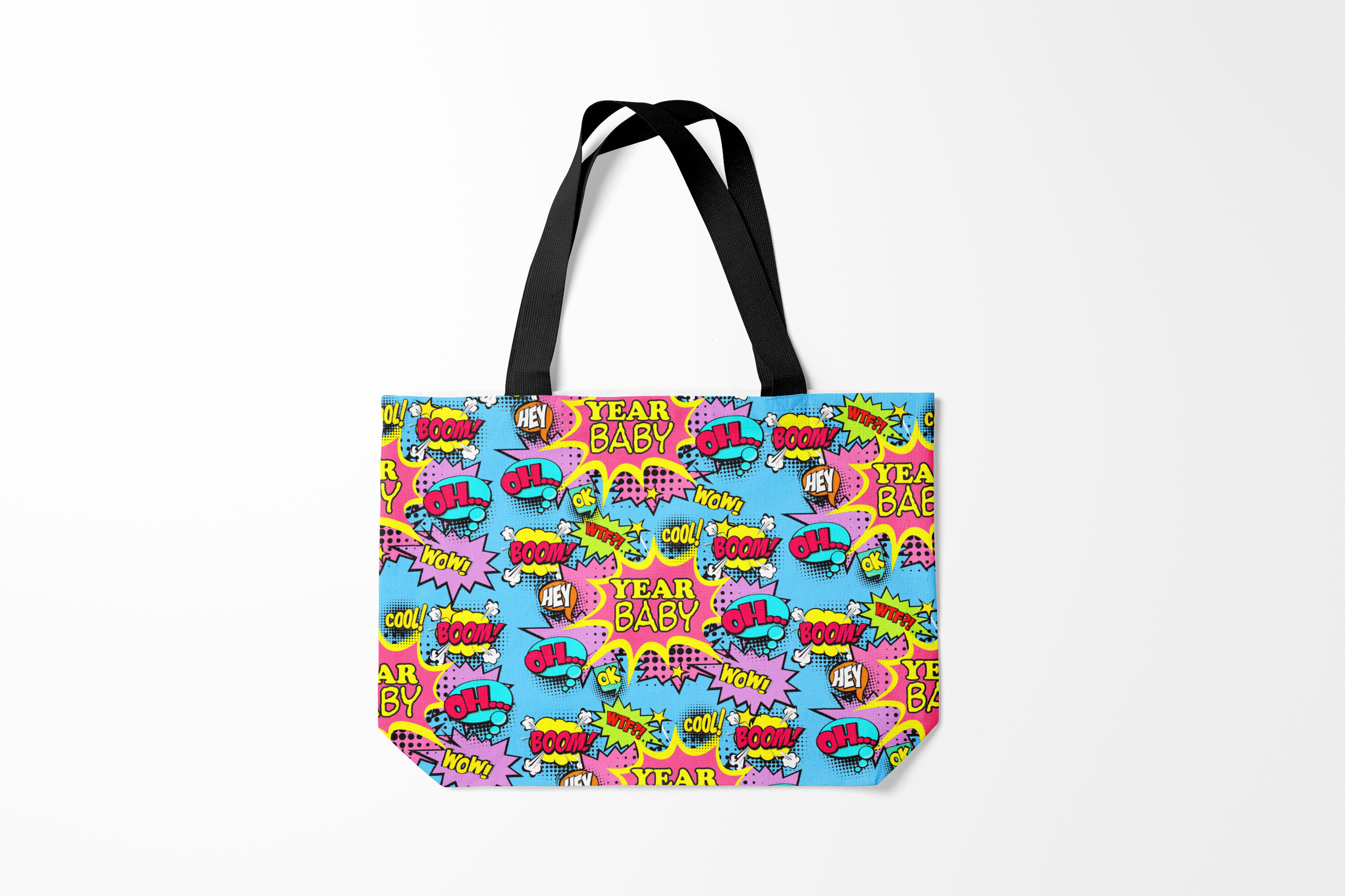 

Сумка шoппер унисекс Burnettie Pop Art Year baby print, голубой, Pop Art Year baby print