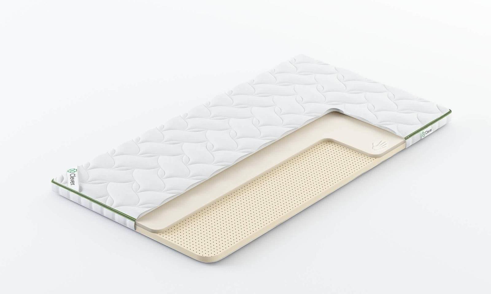 

Топпер Clever MemoTop Latex 140x205, Белый;зеленый, Clever MemoTop Latex