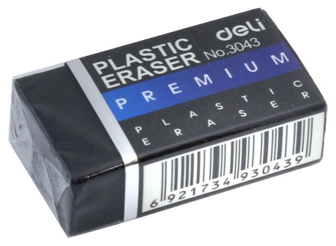 

Ластик Deli Premium черный 4 х 2,2 х 1,2 см