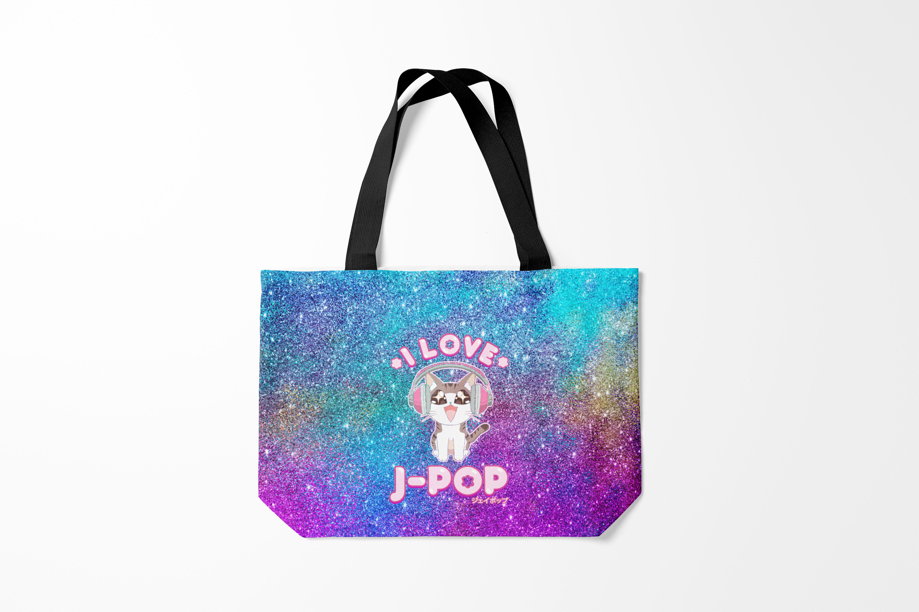 

Сумка шoппер унисекс Burnettie I Love Cat Pop, голубой, I Love Cat Pop