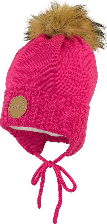 

Вязаная шапка Huppa Janne 00063, фуксиа р.M, Розовый, Janne