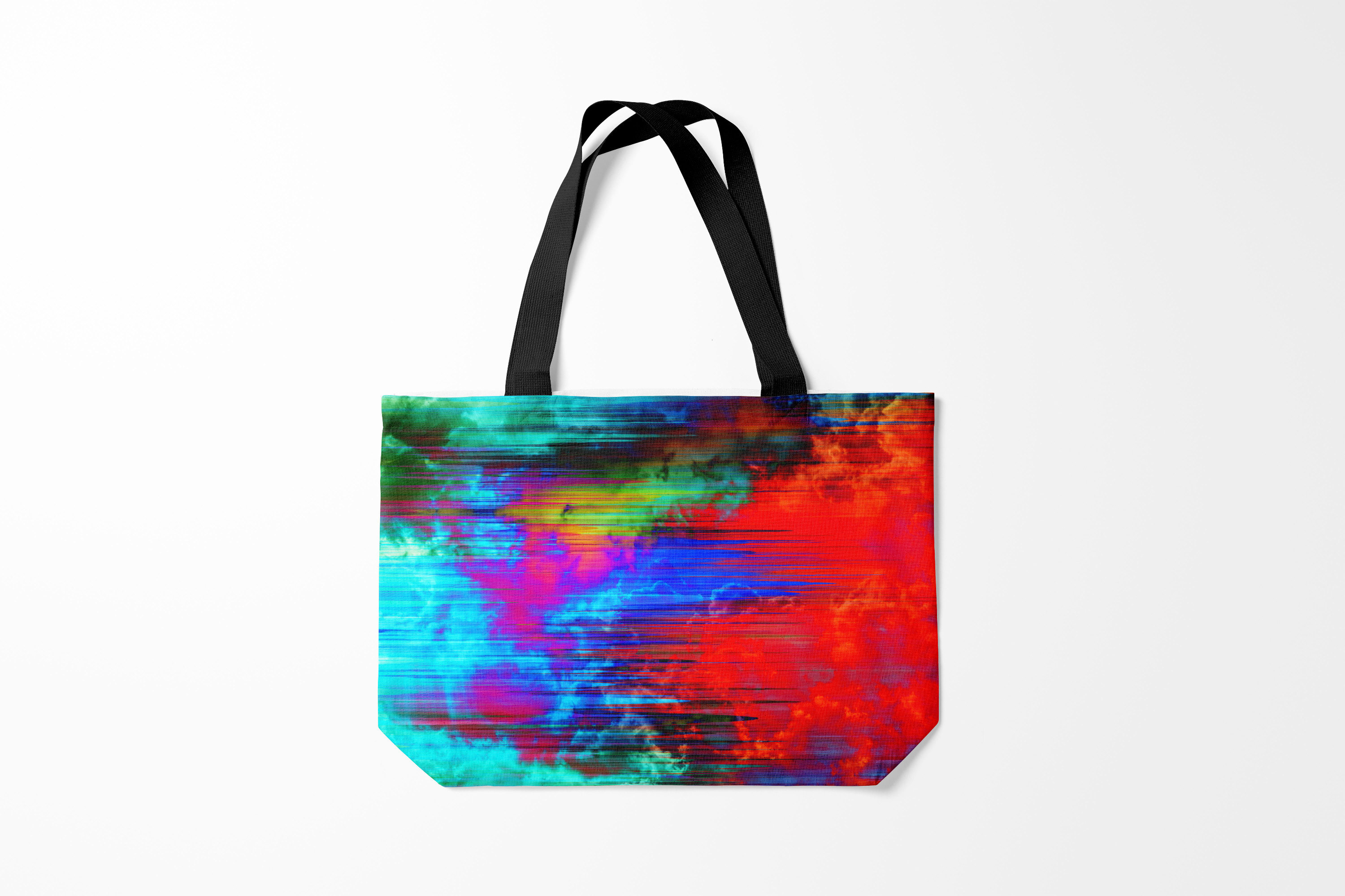 

Сумка шoппер унисекс Burnettie Glitch color storm, разноцветный, Glitch color storm