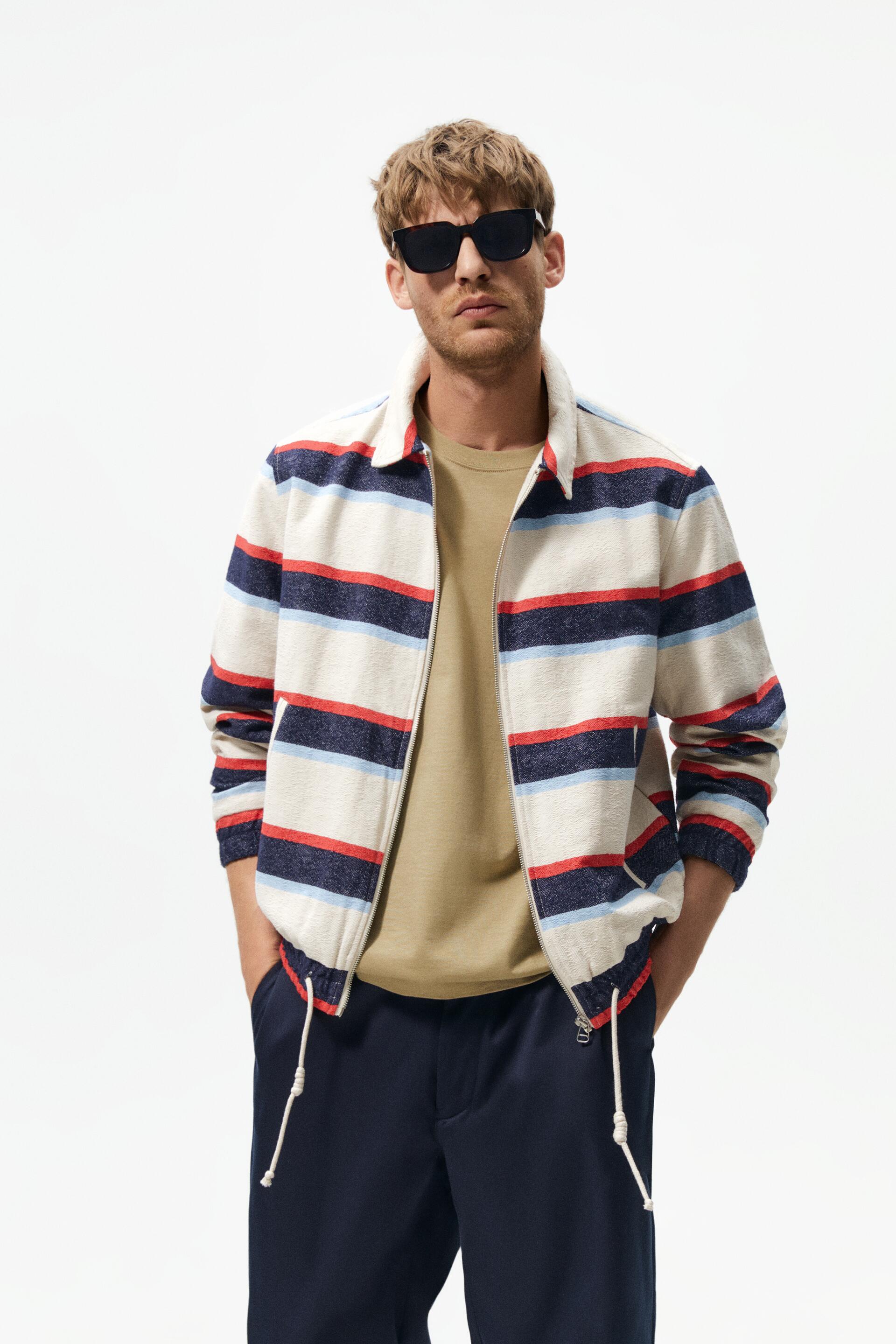 

Бомбер мужской ZARA 03918318 белый L (доставка из-за рубежа), 03918318