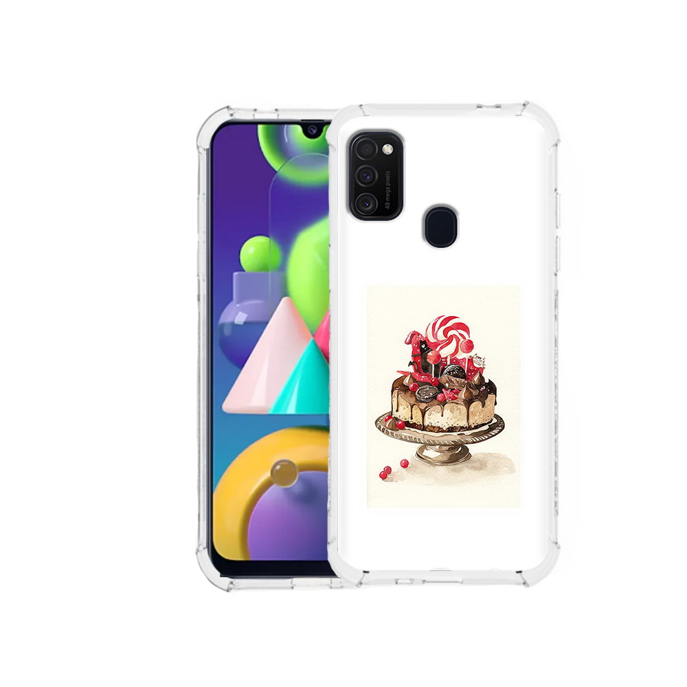 

Чехол MyPads Tocco для Samsung Galaxy M21 вкусный торт (PT147110.591.262), Прозрачный, Tocco