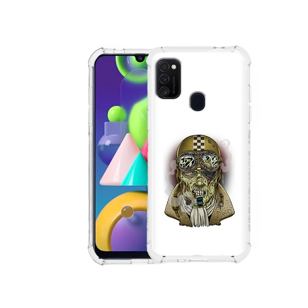 

Чехол MyPads Tocco для Samsung Galaxy M21 военный зомби (PT147110.591.264), Прозрачный, Tocco