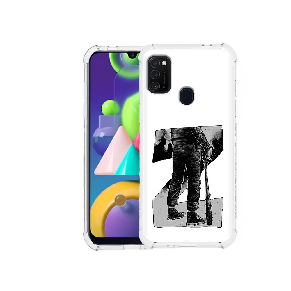 

Чехол MyPads Tocco для Samsung Galaxy M21 воин черно белый (PT147110.591.265), Tocco