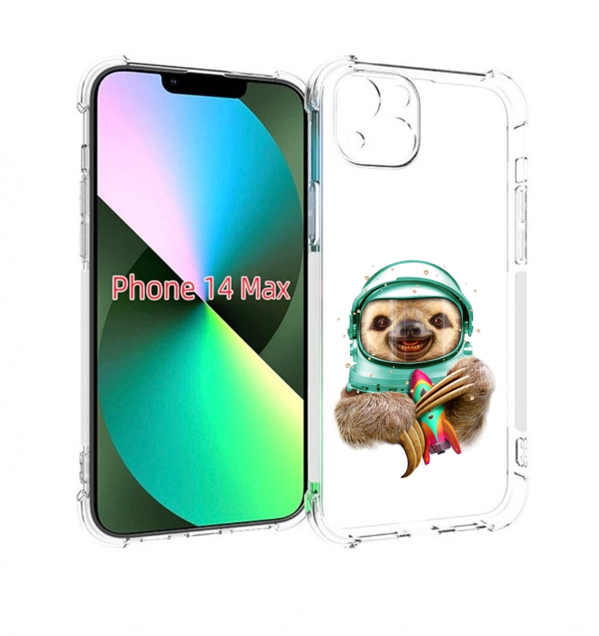 

Чехол MyPads Ленивец астронавт для iPhone 14 Plus (6.7), Прозрачный, Tocco