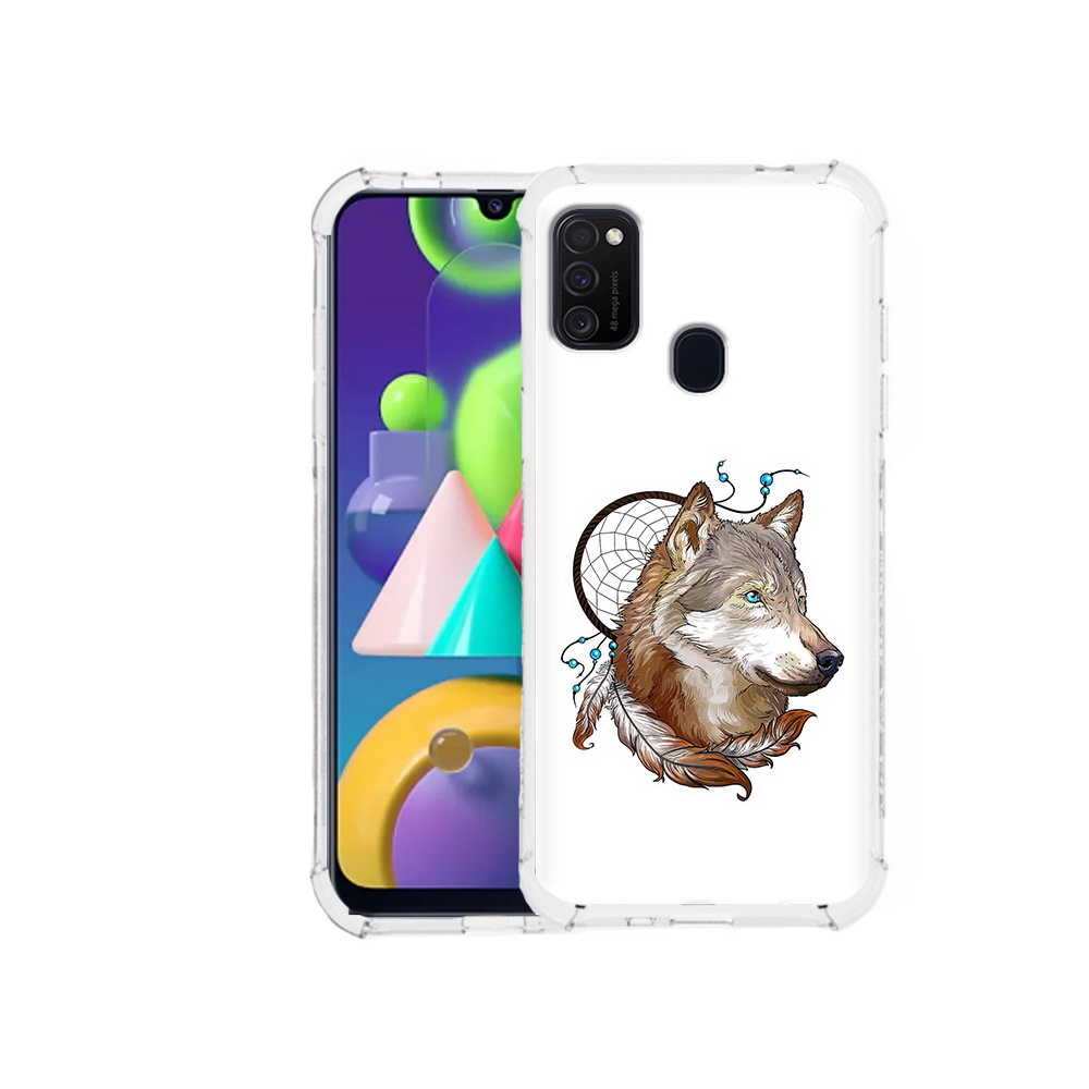 

Чехол MyPads Tocco для Samsung Galaxy M21 волк и ловец снов (PT147110.591.269), Прозрачный, Tocco