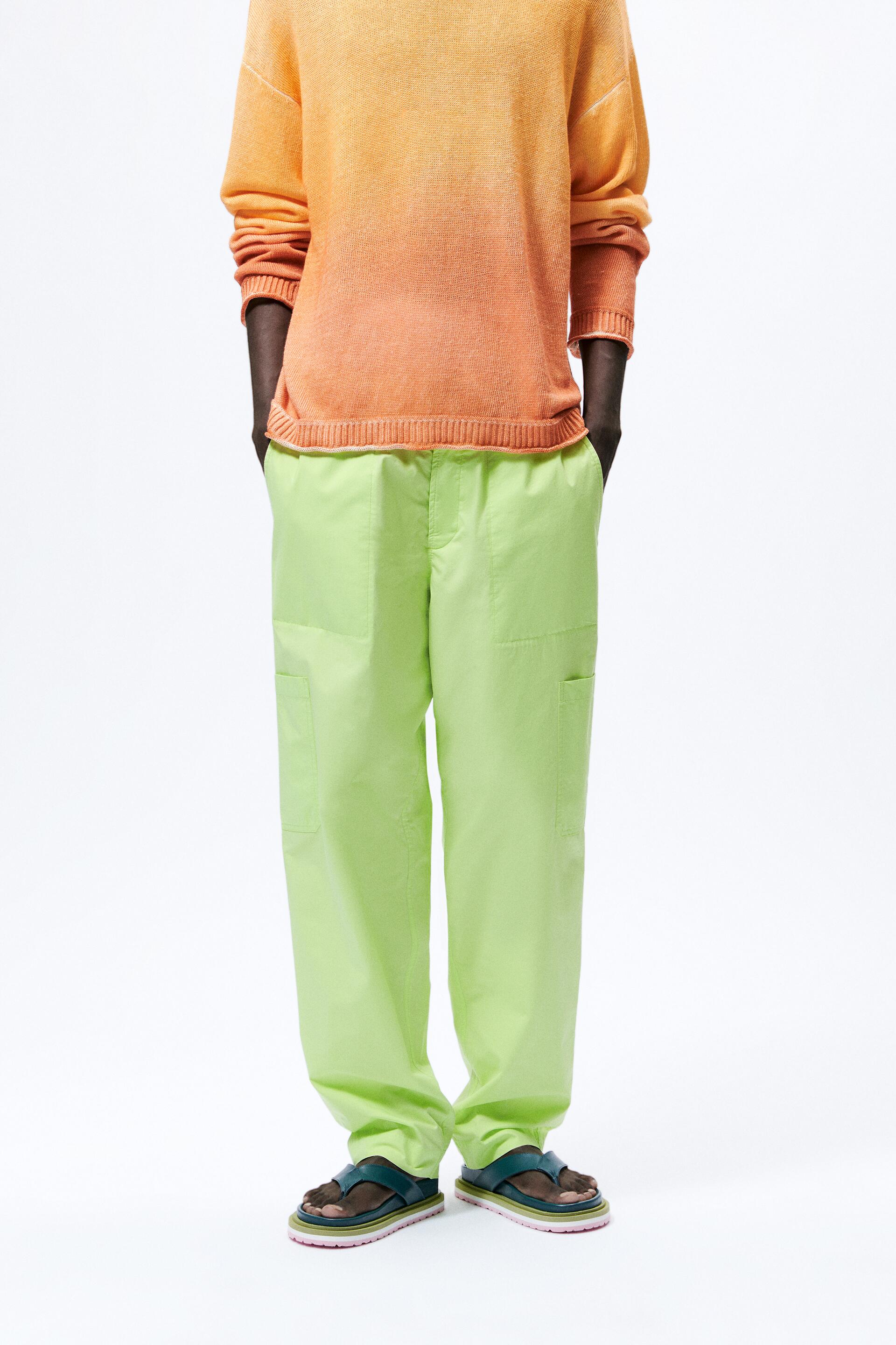 

Брюки мужские ZARA 04043905 зеленые L (доставка из-за рубежа), 04043905
