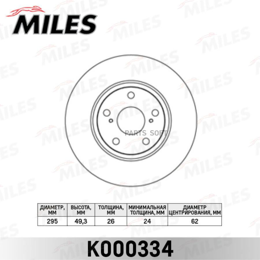

Диск Тормозной Передний D295мм. Toyota Avensis 05-/Corolla Verso 04- (Trw Df4415s) K000334