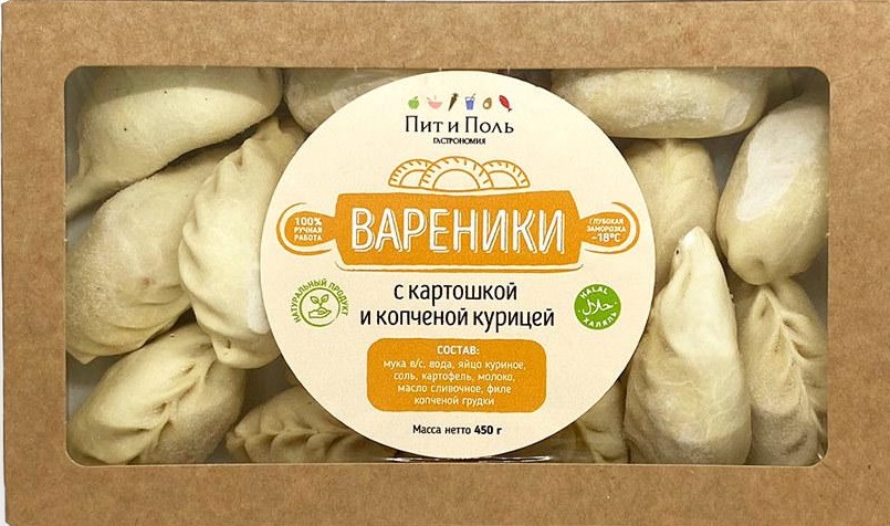 

Вареники Пит и Поль с картошкой и копченой курицей, 450 г