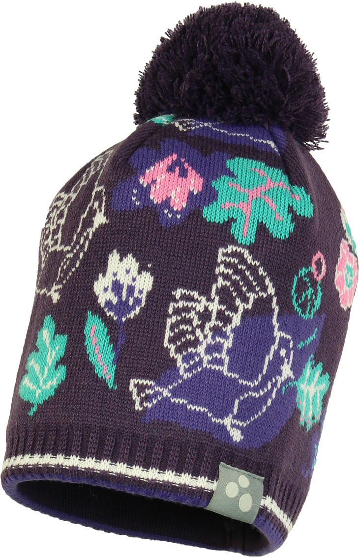 

Вязаная шапка Huppa Flake 3 94073, dark lilac pattern р.M, Фиолетовый, Flake 3