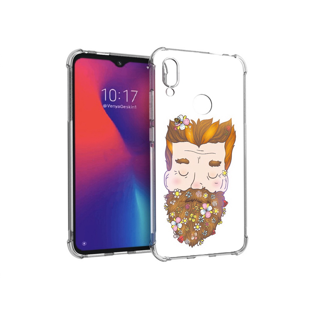 

Чехол MyPads Tocco для Xiaomi Redmi Note 7 мужчина с цветами в бороде (PT125338.275.489), Прозрачный, Tocco