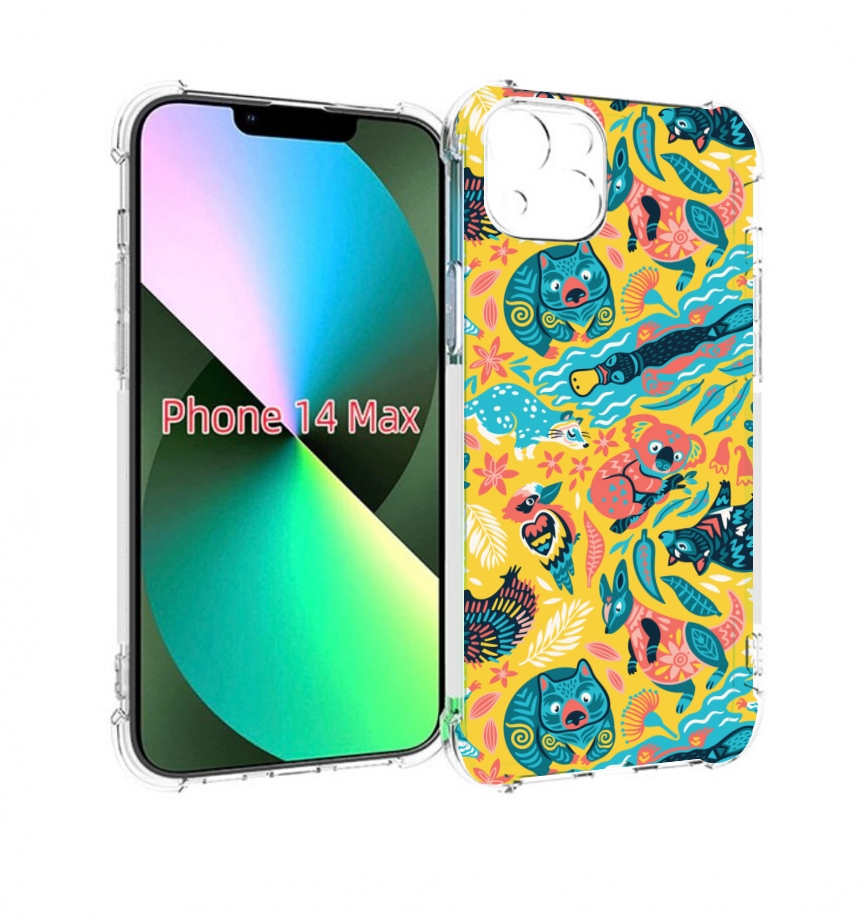 

Чехол MyPads seamless-pattern для iPhone 14 Plus (6.7), Прозрачный, Tocco