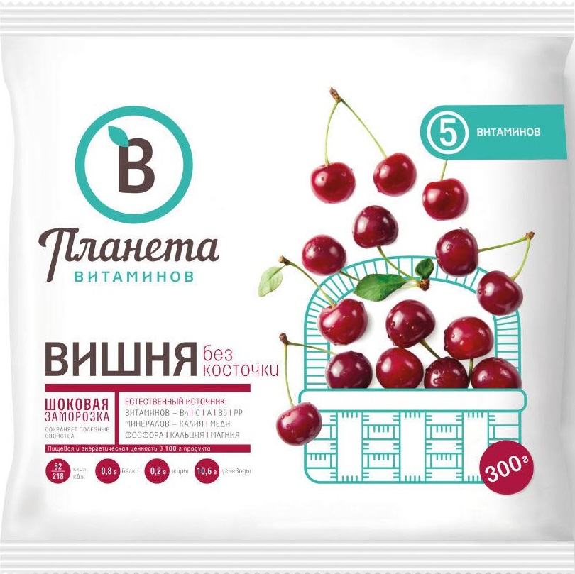 Вишня, Планета Витаминов Россия, 0.3кг