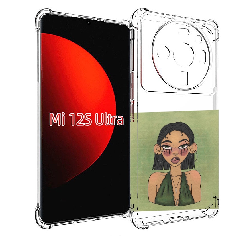 

Чехол MyPads девушка-с-каре-и-тату для Xiaomi 12S Ultra, Прозрачный, Tocco