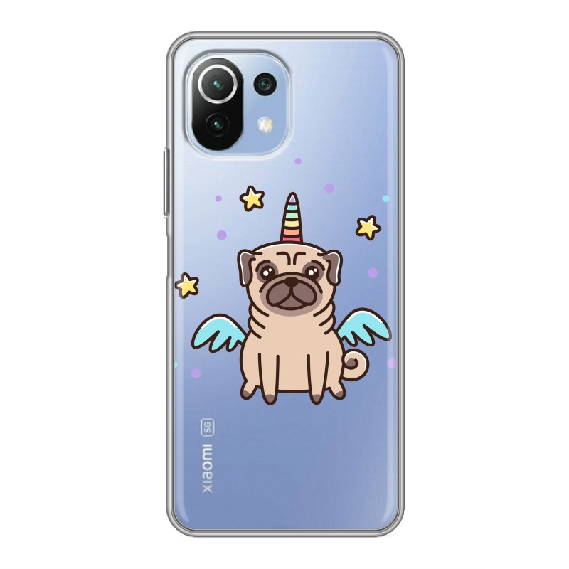 

Полупрозрачный силиконовый чехол для Xiaomi Mi 11 Lite/11 Lite 5G NE Прозрачные щенки