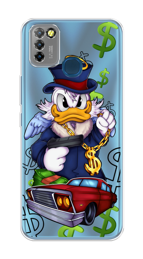 

Чехол на Infinix HOT 10 Lite "Scrooge McDuck with a Gold Chain", Красный;синий;белый, 3100350-6