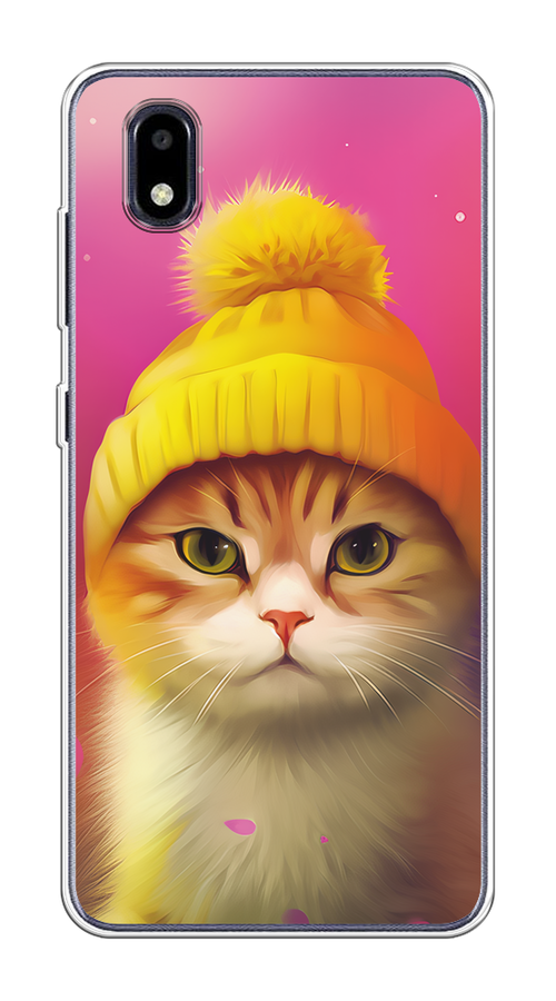 

Чехол на ZTE Blade A3 (2020) "Котик в шапочке", Розовый;желтый;бежевый, 133650-1