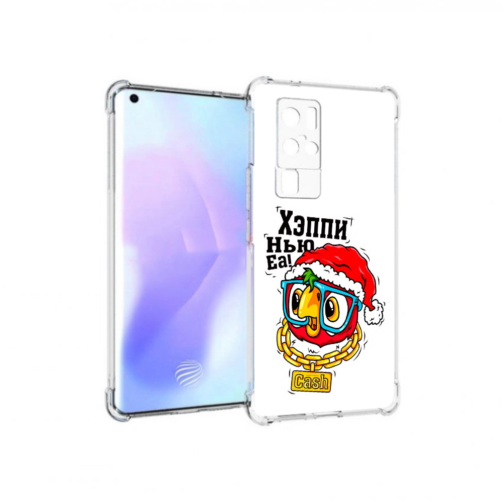 

Чехол MyPads Tocco для Vivo X50 Pro Хэппи нью еа (PT226970.404.196), Прозрачный, Tocco