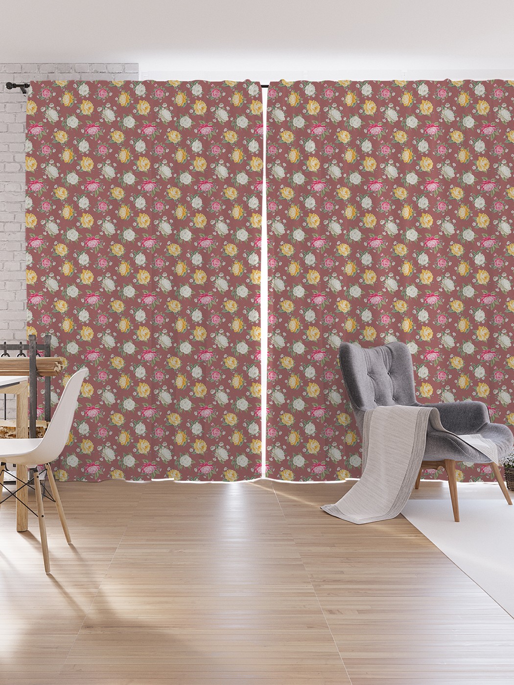 

Шторы под лён JoyArty "Теплые розы", серия Oxford DeLux, 340х265 см, Теплые розы