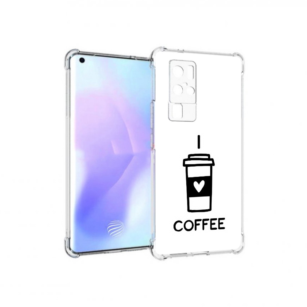 

Чехол MyPads Tocco для Vivo X50 Pro Я люблю кофе (PT226970.404.206), Прозрачный, Tocco