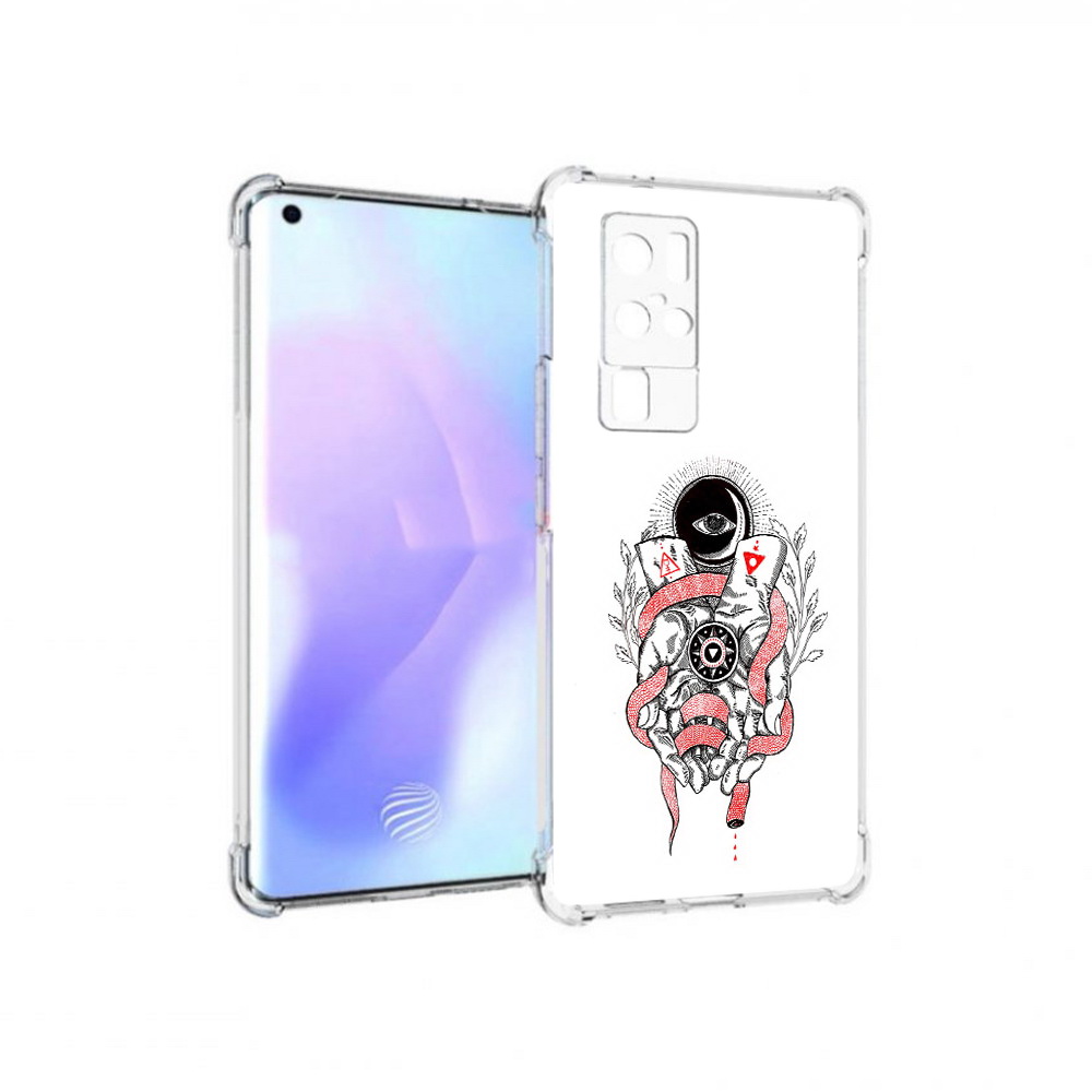 

Чехол MyPads Tocco для Vivo X50 Pro абстрация связанные руки (PT226970.404.213), Прозрачный, Tocco