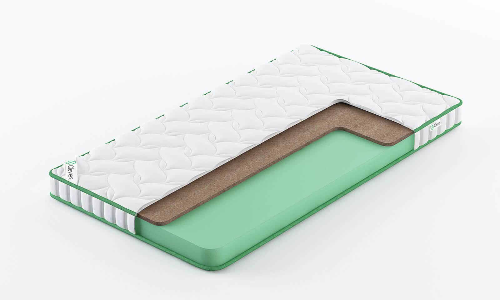 

Матрас Clever Solid Slim 235x200, Белый, Solid Slim
