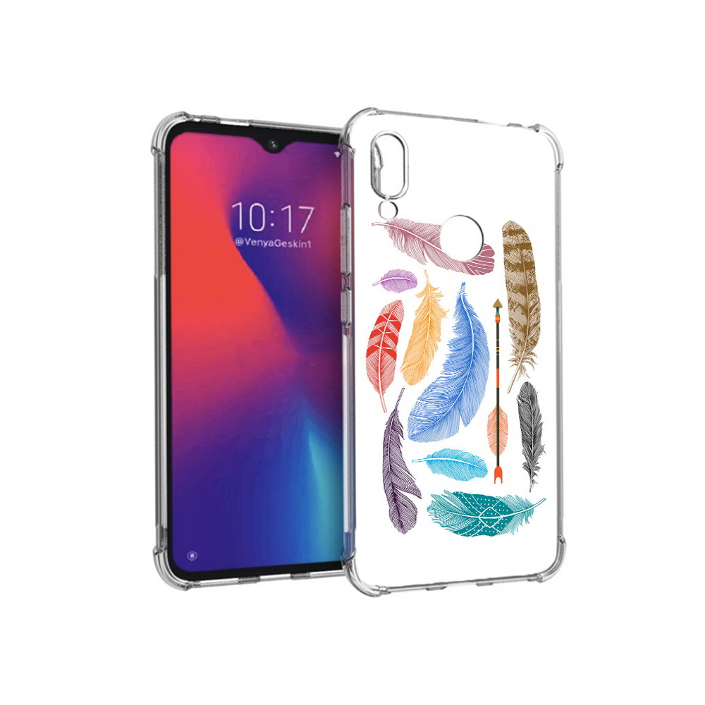 Чехол MyPads Tocco для Xiaomi Redmi Note 7 разноцветные перья (PT125338.275.572)