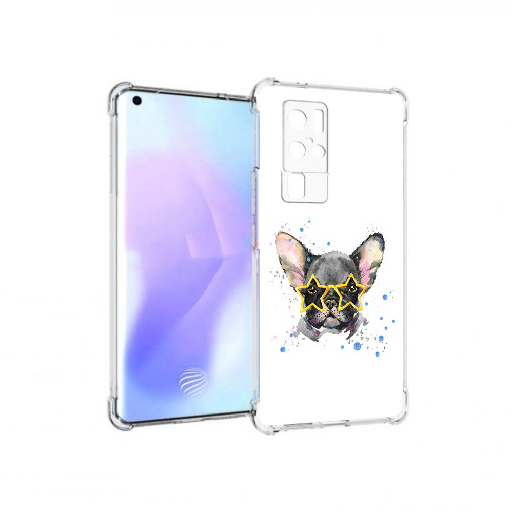 

Чехол MyPads Tocco для Vivo X50 Pro буля в очках (PT226970.404.252), Прозрачный, Tocco
