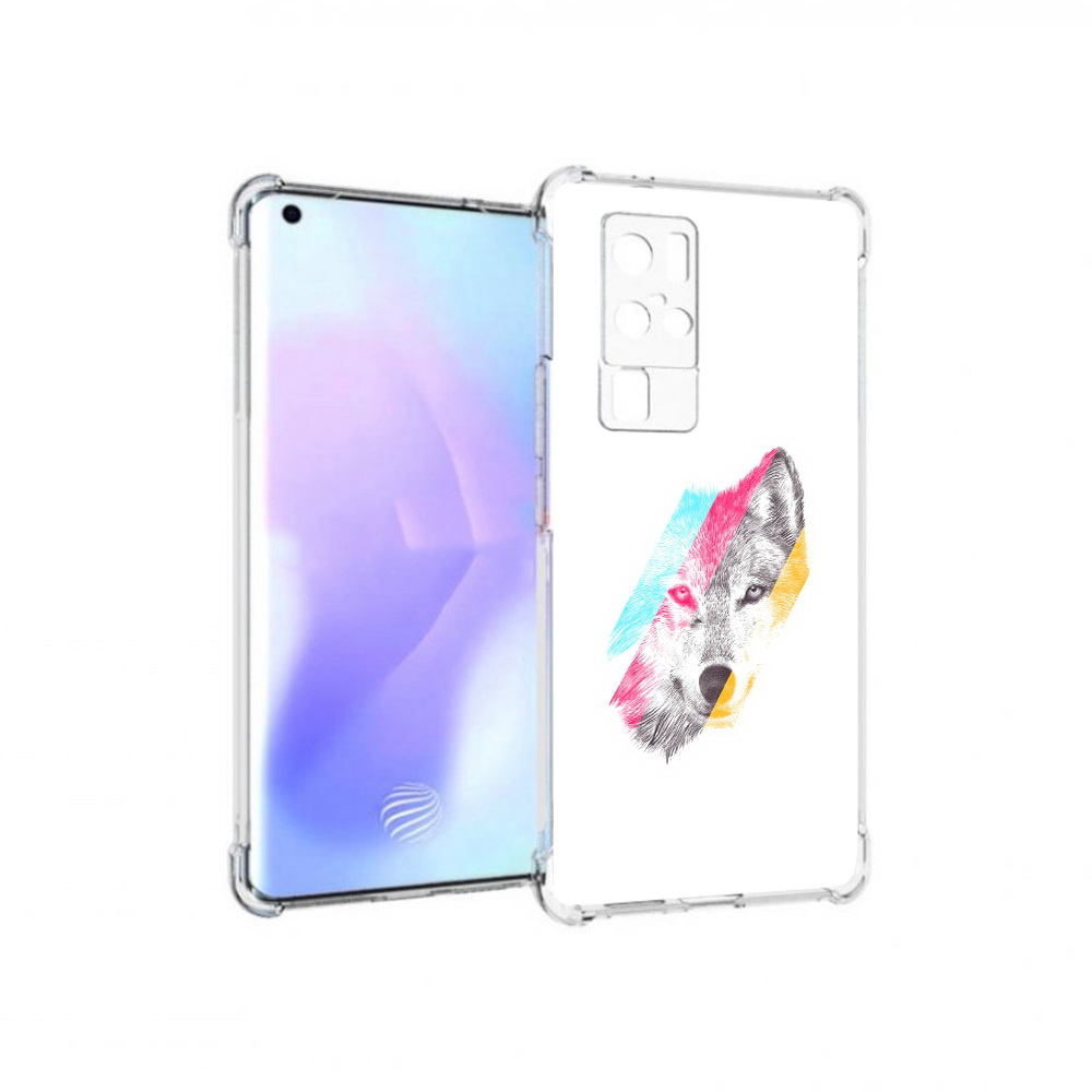 

Чехол MyPads Tocco для Vivo X50 Pro волк градиент (PT226970.404.268), Прозрачный, Tocco