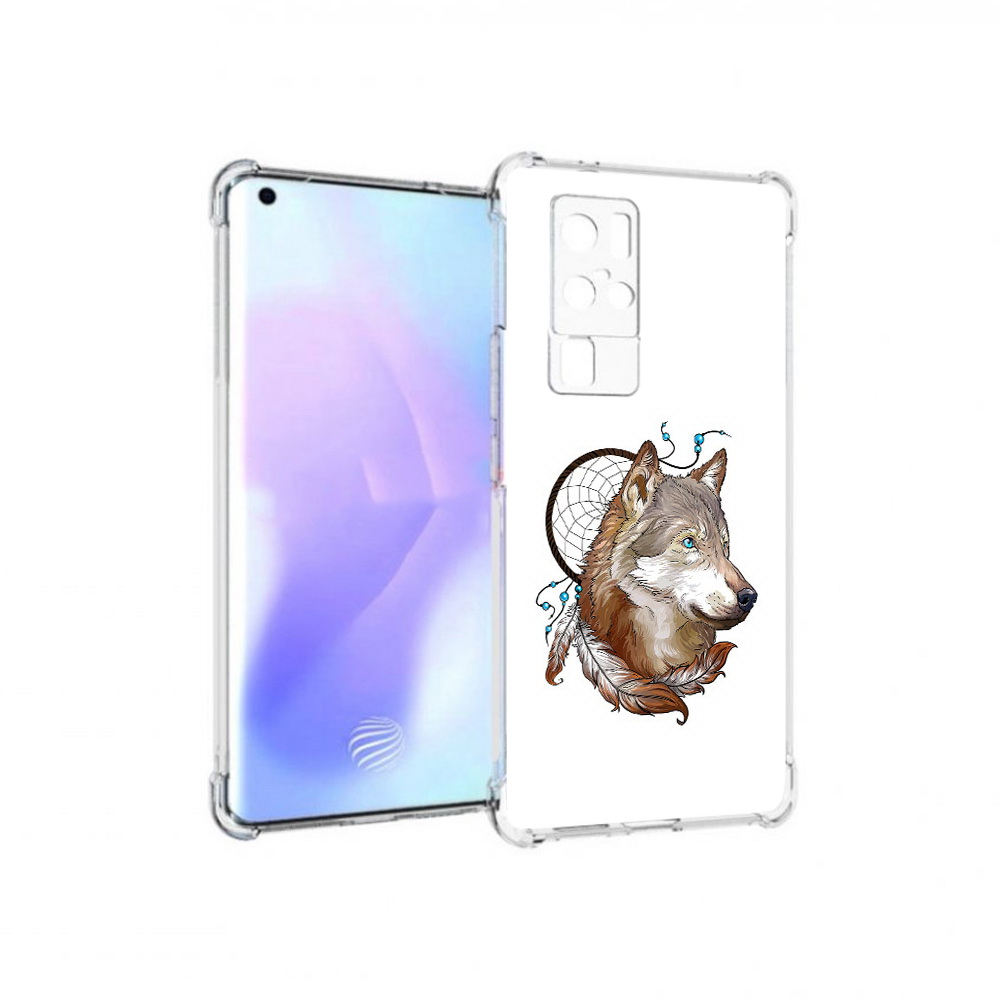 

Чехол MyPads Tocco для Vivo X50 Pro волк и ловец снов (PT226970.404.269), Прозрачный, Tocco
