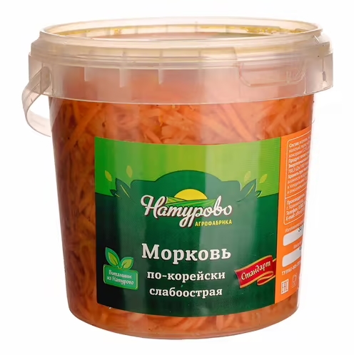 

Морковь по-корейски слабоострая 500 г