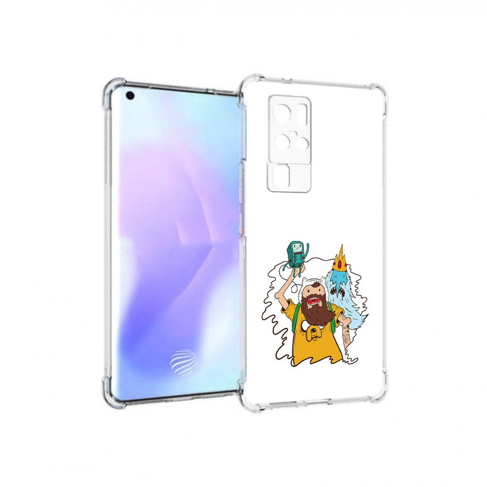 

Чехол MyPads Tocco для Vivo X50 Pro время приключений старый Финн (PT226970.404.279), Прозрачный, Tocco