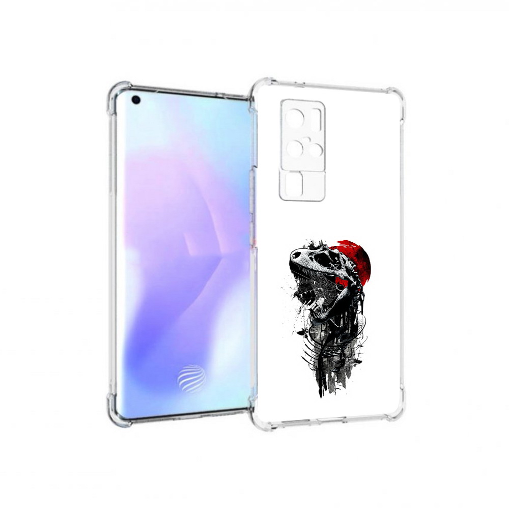 

Чехол MyPads Tocco для Vivo X50 Pro вымерший динозавр (PT226970.404.284), Прозрачный, Tocco