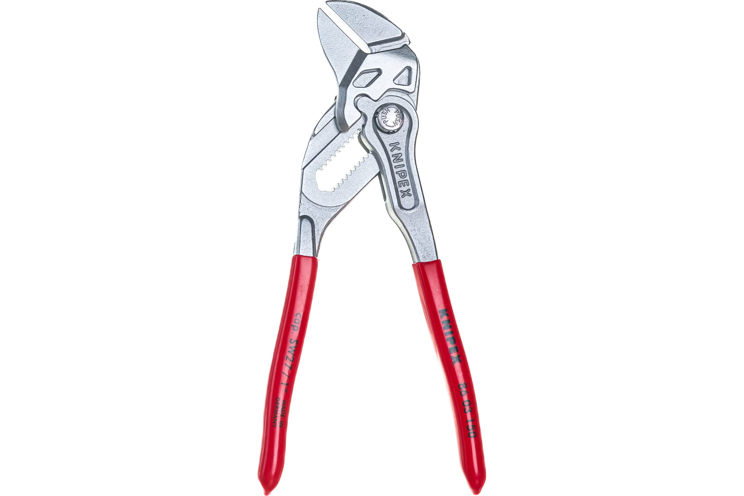 

Переставные клещи-ключ Knipex 150 мм, 27 мм (1"), хром, 1К ручки, KN-8603150SB, K-KN-8603150SB