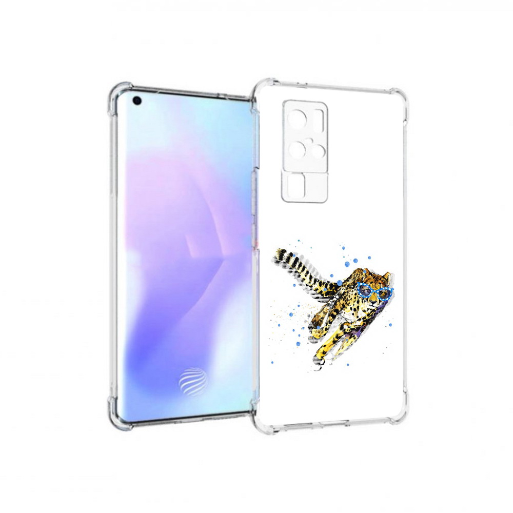 

Чехол MyPads Tocco для Vivo X50 Pro гепард в очках (PT226970.404.287), Прозрачный, Tocco