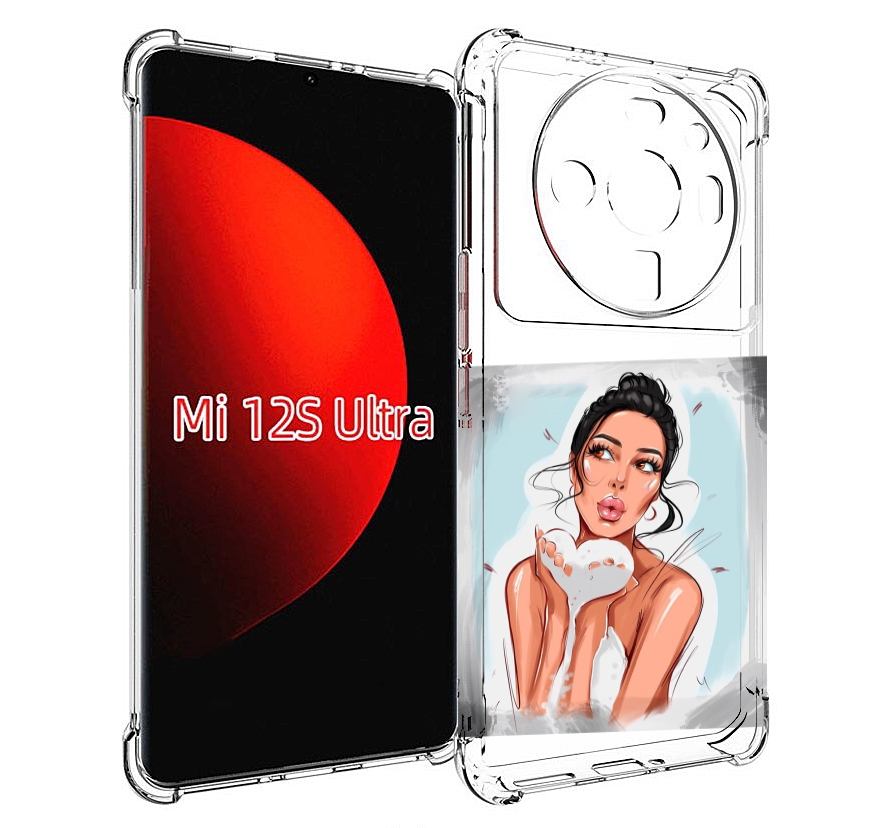 

Чехол MyPads девушка-с-пеной женский для Xiaomi 12S Ultra, Прозрачный, Tocco