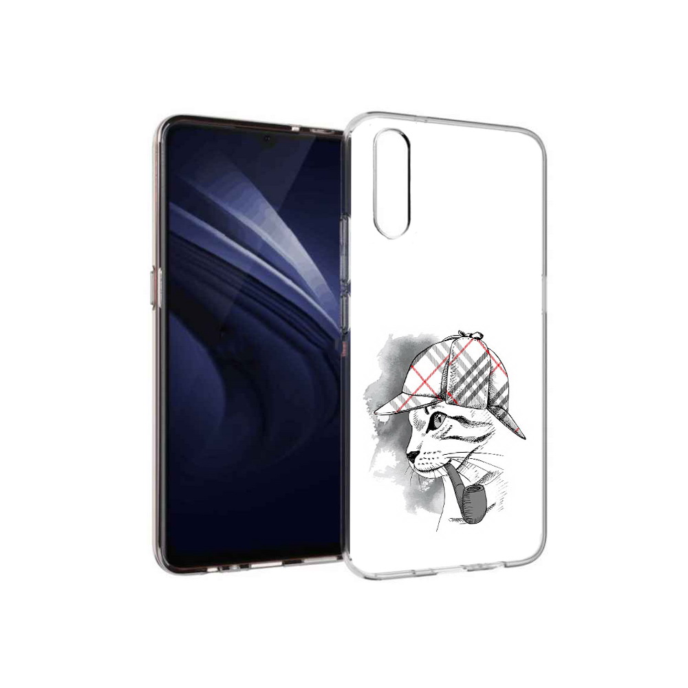 Чехол MyPads Tocco для Vivo V17 Neo кошка с трубкой (PT226959.388.405)