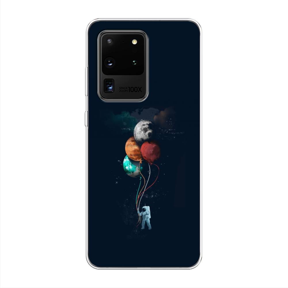 

Чехол на Samsung Galaxy S20 Ultra "Космонавт с шариками", Разноцветный, 29450-4