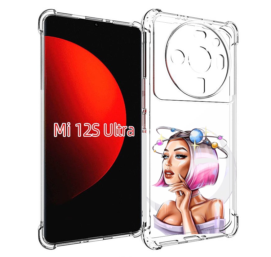 

Чехол MyPads девушка-с-планетами-на-голове женский для Xiaomi 12S Ultra, Прозрачный, Tocco
