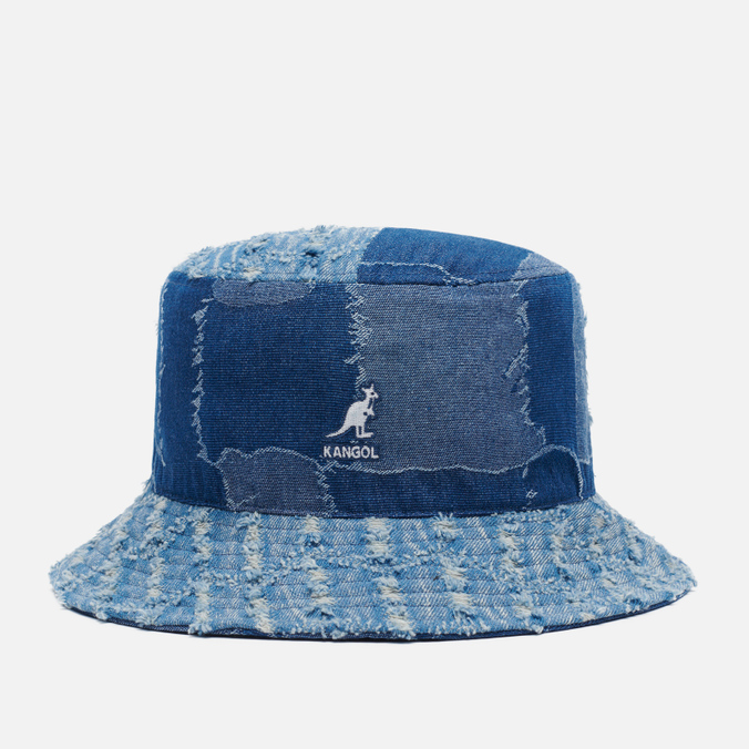 фото Панама мужская kangol denim mash-up bucket, синий