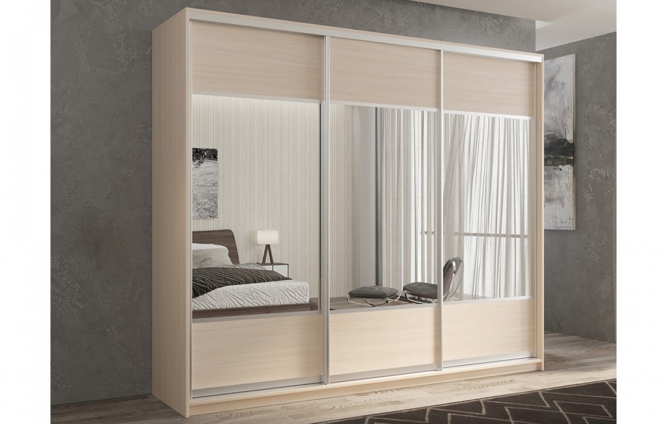 

Шкаф-купе 3-х дверный Кааппи 6 Дуб молочный 180х45х230 см